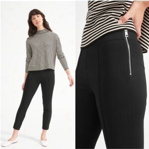 Everlane The Stretch Black Ponte Skinny Ankle Pants Size 6